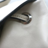 Vintage Prada Large Cinch Backpack Cream Leather