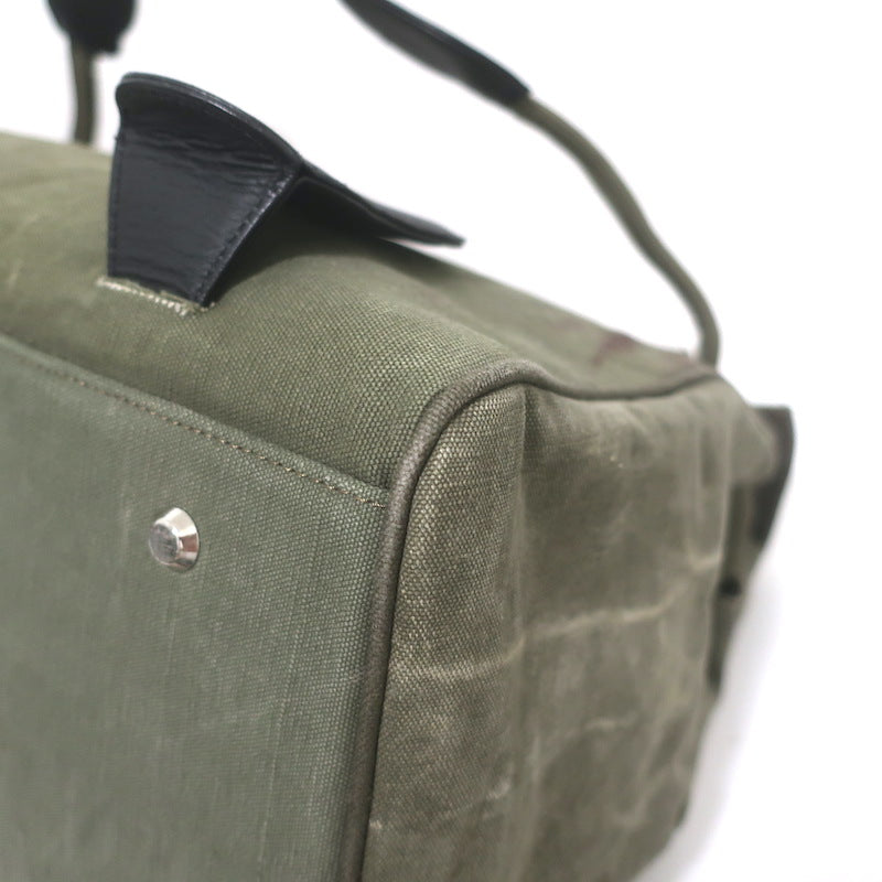 READYMADE Extra Large Doll Bag Army Green Recycled Canvas
