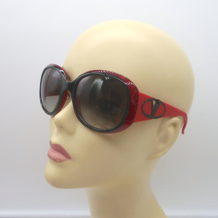 Valentino Logo-Side Oversize Sunglasses Red/Black 5570/S TKVVK