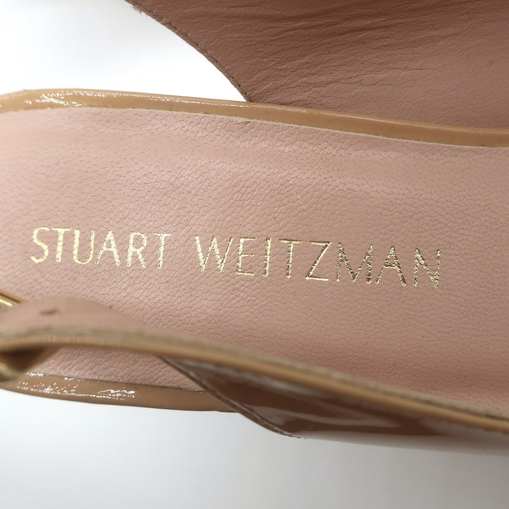 Stuart Weitzman Jean Cork Wedge Sandals Beige Size 8