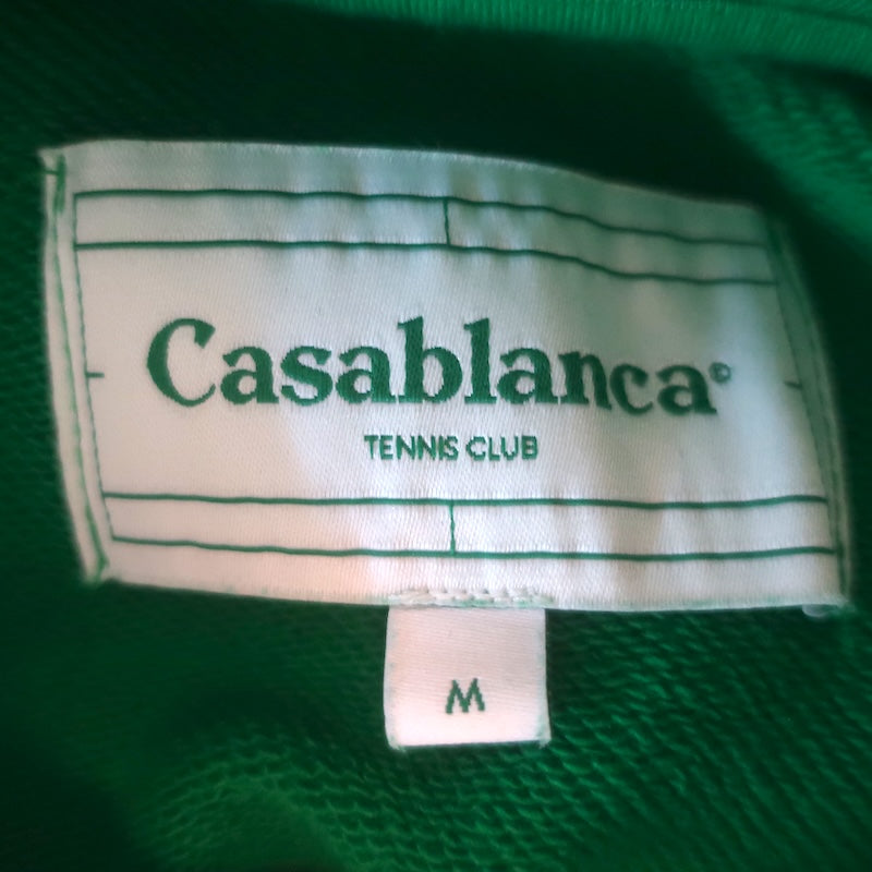 Casablanca Scarf Tie Hoodie Sweatshirt Green French Terry Size Medium