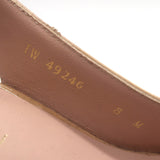 Stuart Weitzman Jean Peep-Toe Cork Wedge Sandals Beige Patent Leather Size 8