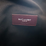 Saint Laurent Rider Bucket Bag Bordeaux Leather Medium Crossbody