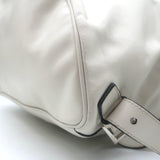 Vintage Prada Large Cinch Backpack Cream Leather
