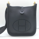 Hermes Mini Evelyne Crossbody Bag Caban Leather Gold Hardware NEW