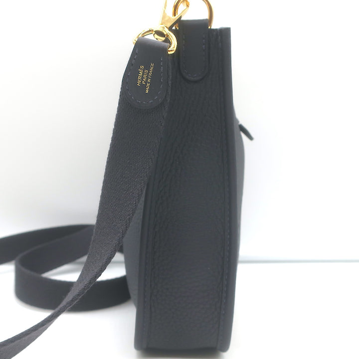 Hermes Mini Evelyne Crossbody Bag Caban Leather Gold Hardware NEW