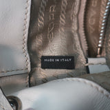 Vintage Prada Large Cinch Backpack Cream Leather