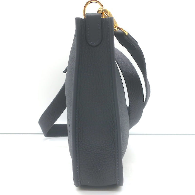 Hermes Mini Evelyne Crossbody Bag Caban Leather Gold Hardware NEW