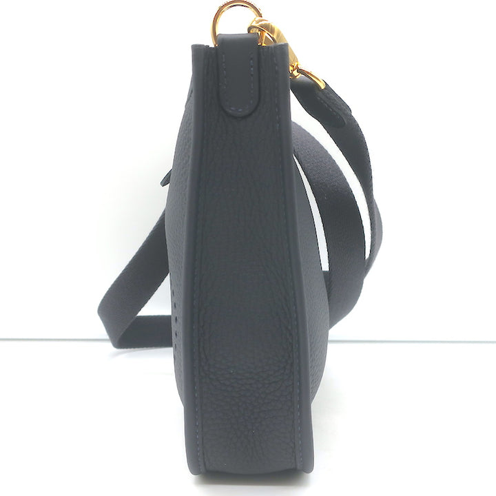 Hermes Mini Evelyne Crossbody Bag Caban Leather Gold Hardware NEW