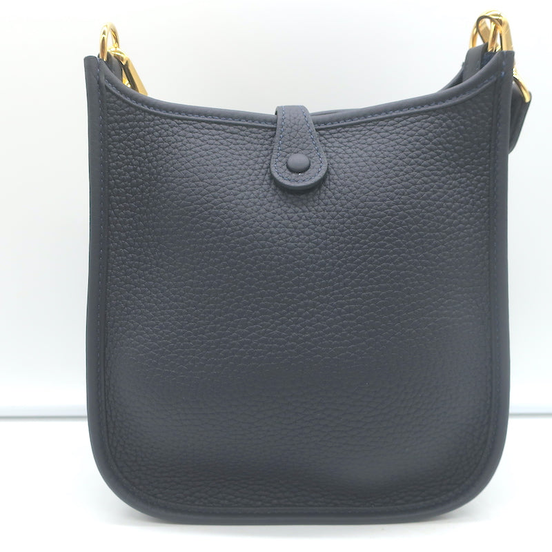 Hermes Mini Evelyne Crossbody Bag Caban Leather Gold Hardware NEW