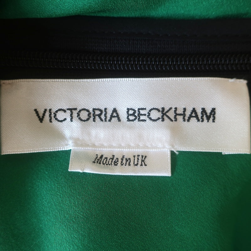 Victoria Beckham Fil Coupe Embroidered Mesh Midi Dress Green Size US 6