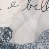 Dolce & Gabbana Rooster Print Silk Chiffon Scarf Ecru