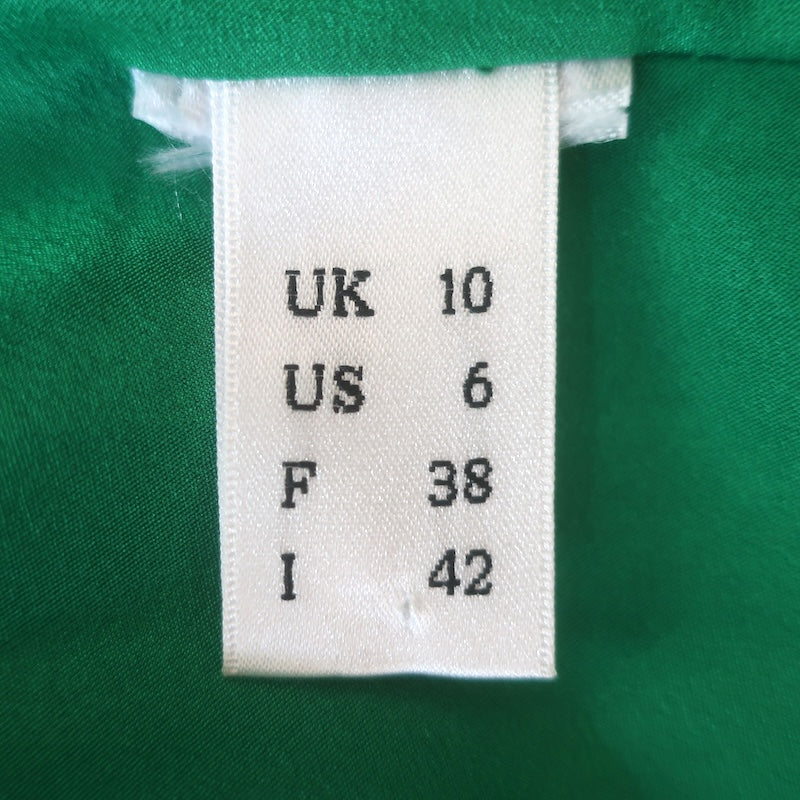 Victoria Beckham Fil Coupe Embroidered Mesh Midi Dress Green Size US 6