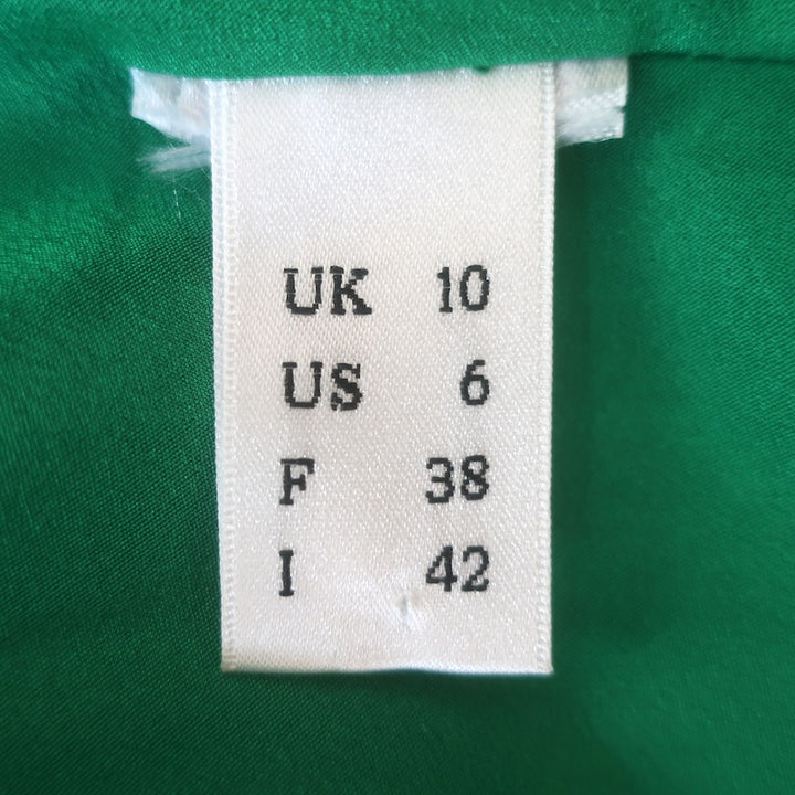 Victoria Beckham Fil Coupe Embroidered Mesh Midi Dress Green Size US 6