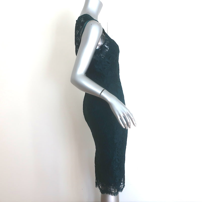 Dolce &amp; Gabbana Sleeveless Lace Sheath Dress Teal Size 42/ US 6