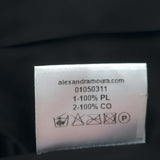 Alexandra Moura Shearling Collar Plaid Coat Gray Cotton-Blend Size Large