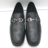 Salvatore Ferragamo Chris Reversible Bit Loafers Black Leather Size 8.5 EE
