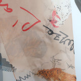 Dolce & Gabbana Rooster Print Silk Chiffon Scarf Ecru