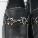 Salvatore Ferragamo Chris Reversible Bit Loafers Black Leather Size 8.5 EE