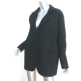 Bottega Veneta Jacket Black Virgin Wool-Cashmere Size 40 Oversize Blazer