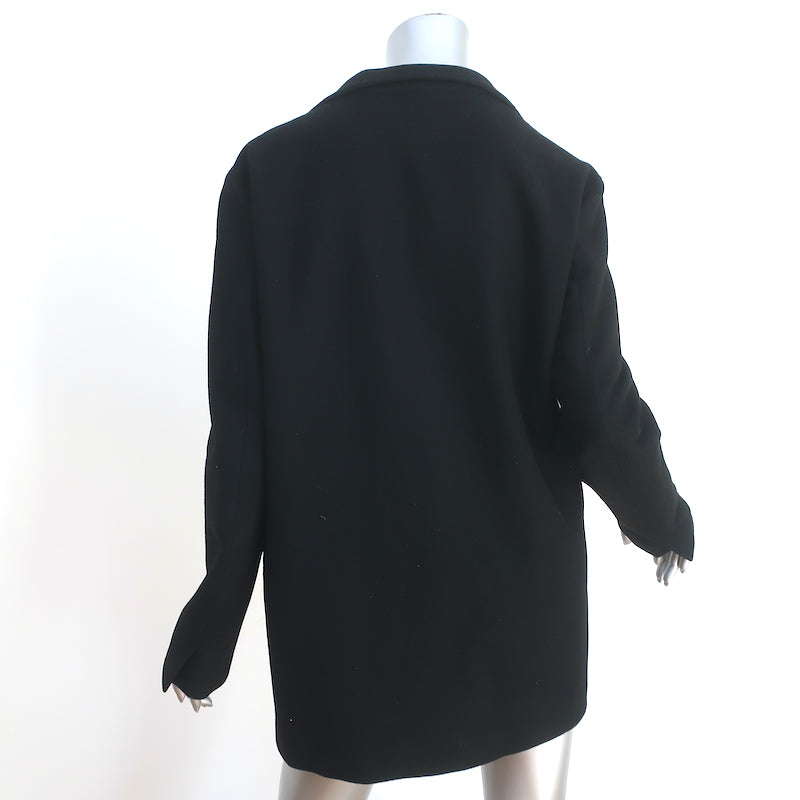 Bottega Veneta Jacket Black Virgin Wool-Cashmere Size 40 Oversize Blazer