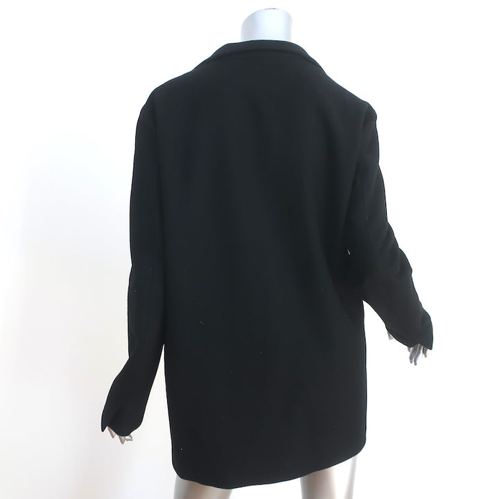 Bottega Veneta Jacket Black Virgin Wool-Cashmere Size 40 Oversize Blazer