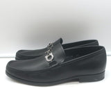 Salvatore Ferragamo Chris Reversible Bit Loafers Black Leather Size 8.5 EE