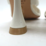 Stuart Weitzman Playa 100 Knotted Ankle Strap Sandals Cream Leather Size 8.5