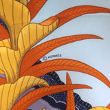 Hermes La Marche du Zambeze 90cm Scarf Light Blue Silk Twill NEW