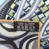 Hermes La Marche du Zambeze 90cm Scarf Light Blue Silk Twill NEW