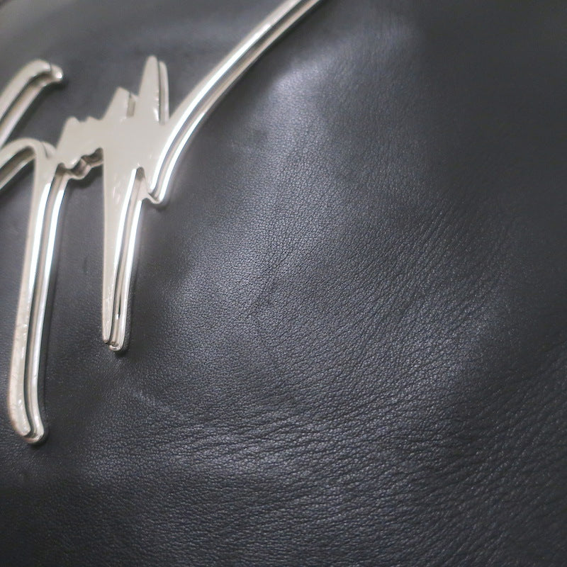Giuseppe Zanotti Crystal-Trimmed Large Backpack Black Suede &amp; Leather