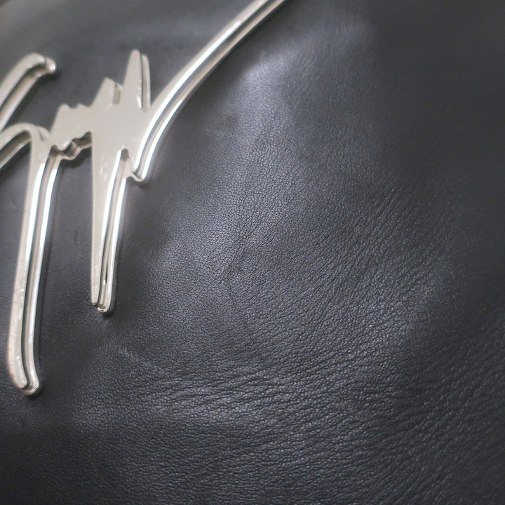 Giuseppe Zanotti Crystal-Trimmed Large Backpack Black Suede &amp; Leather