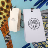 Hermes La Marche du Zambeze 90cm Scarf Light Blue Silk Twill NEW