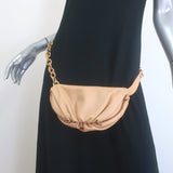 Bottega Veneta The Belt Chain Pouch Nude Leather Mini Crossbody Bag