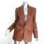 A.L.C. Dakota Faux Leather Oversized Blazer Cognac Size 4 One-Button Jacket
