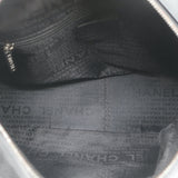 Chanel Square Stitch CC Boston Bag Black Quilted Leather Large Shoulder Bag