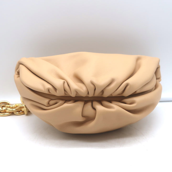 Bottega Veneta The Belt Chain Pouch Nude Leather Mini Crossbody Bag