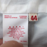 Marni Fringed Open-Front Jacket Navy Stretch Wool Size 44