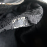 Chanel Square Stitch CC Boston Bag Black Quilted Leather Large Shoulder Bag