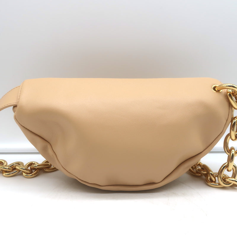 Bottega Veneta The Belt Chain Pouch Nude Leather Mini Crossbody Bag