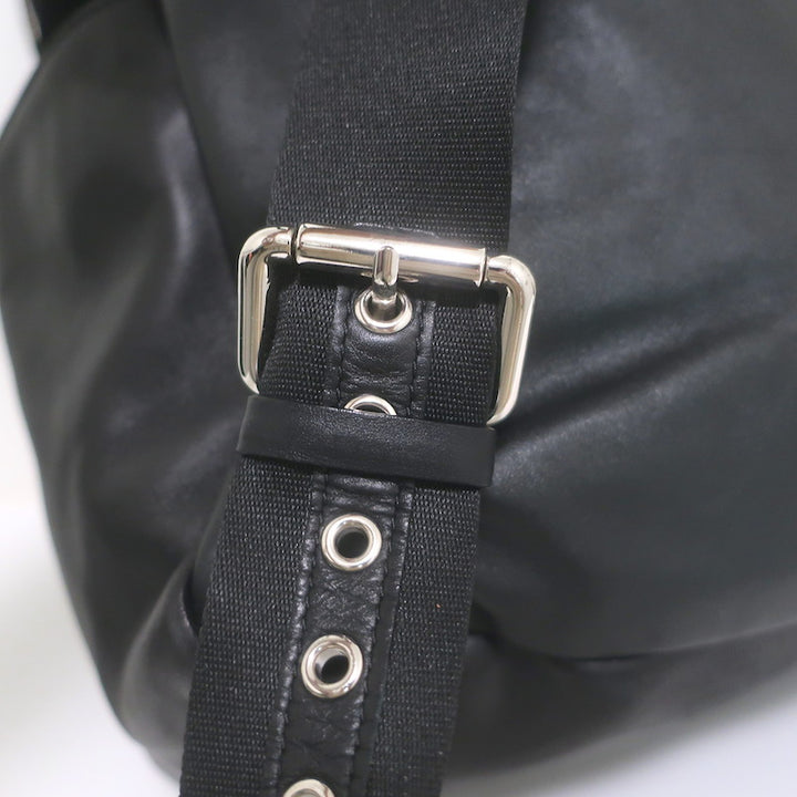Giuseppe Zanotti Crystal-Trimmed Large Backpack Black Suede &amp; Leather