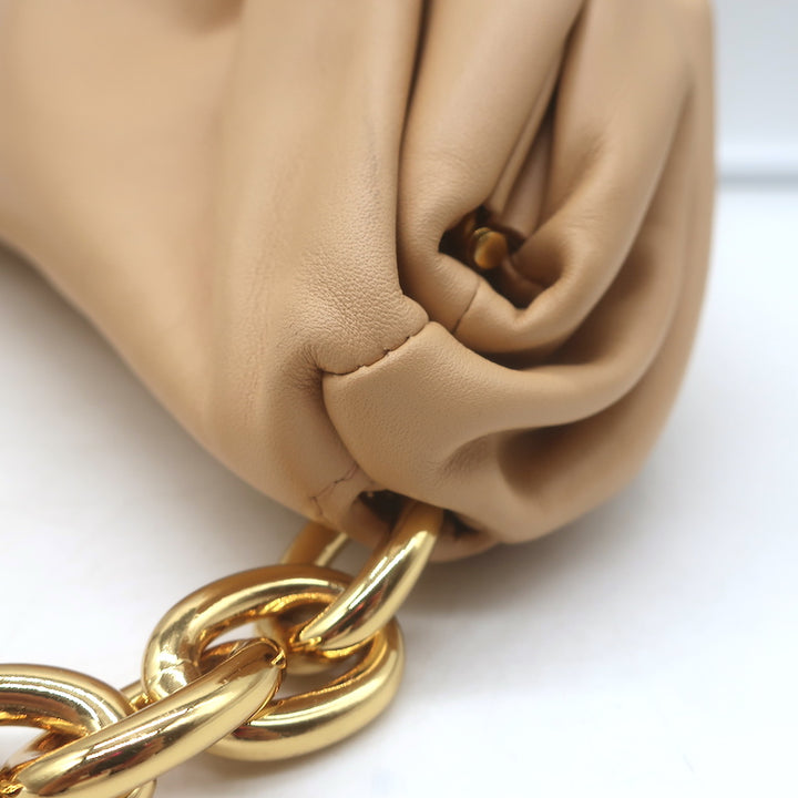 Bottega Veneta The Belt Chain Pouch Nude Leather Mini Crossbody Bag