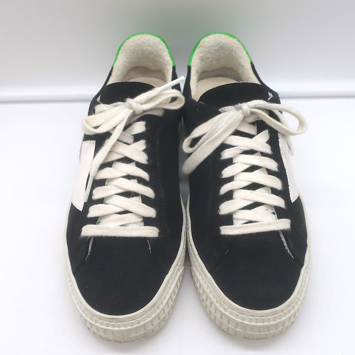 Off-White c/o Virgil Abloh Arrow Low Top Sneakers Black Suede Size 37