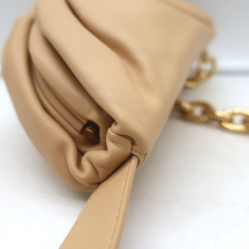 Bottega Veneta The Belt Chain Pouch Nude Leather Mini Crossbody Bag