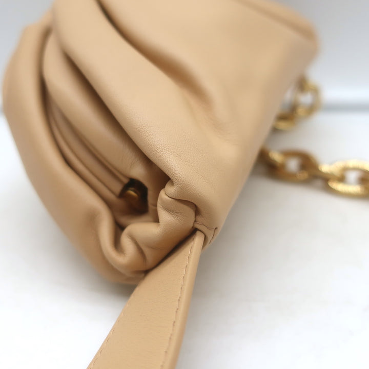 Bottega Veneta The Belt Chain Pouch Nude Leather Mini Crossbody Bag