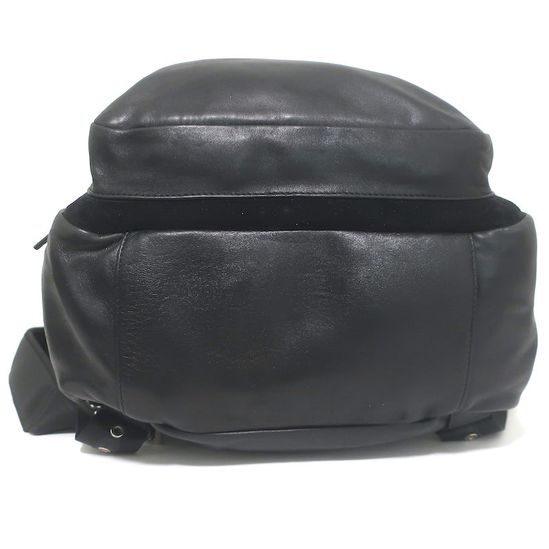 Giuseppe Zanotti Crystal-Trimmed Large Backpack Black Suede &amp; Leather