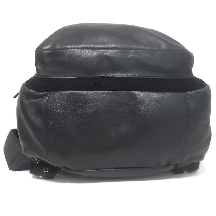 Giuseppe Zanotti Crystal-Trimmed Large Backpack Black Suede &amp; Leather