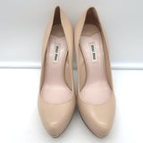 Miu Miu Platform Pumps Nude Leather Size 37