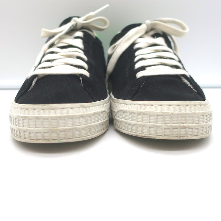 Off-White c/o Virgil Abloh Arrow Low Top Sneakers Black Suede Size 37