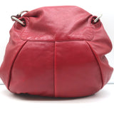 Yves Saint Laurent Nadja Rose Hobo Red Leather Small Shoulder Bag